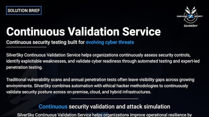 Continuous Validation Service