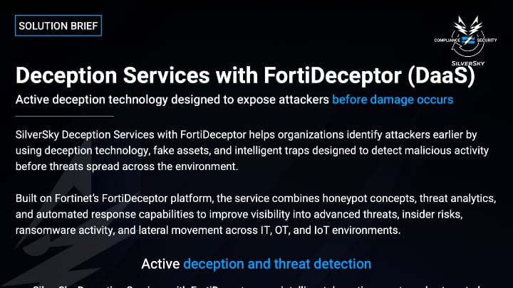 Deception Services with FortiDeceptor (DaaS)